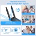 YOUKUKE 802.11ax 1800Mbps Wireless USB WiFi 6 Adapter for Desktop PC Laptop 