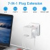 YOUKUKE 7in1 3-Way 4000W/16A Multi Plug Extension EU Cube Wall Socket Plug Adapter